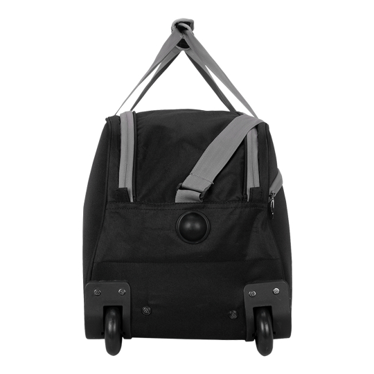 Black duffle shops bag with wheels